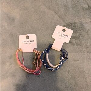 Pura Vida Kids Bracelet Duo in Pink and Blue